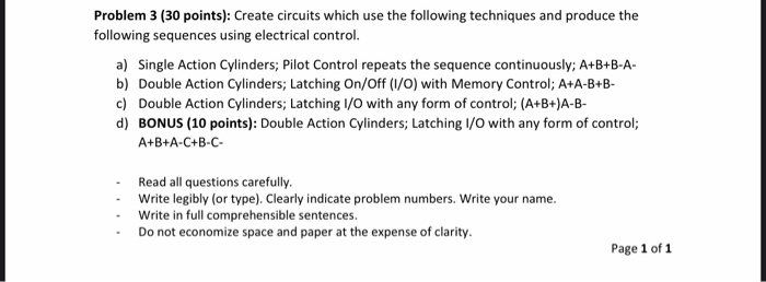 Solved Problem 3 (30 points): Create circuits which use the | Chegg.com