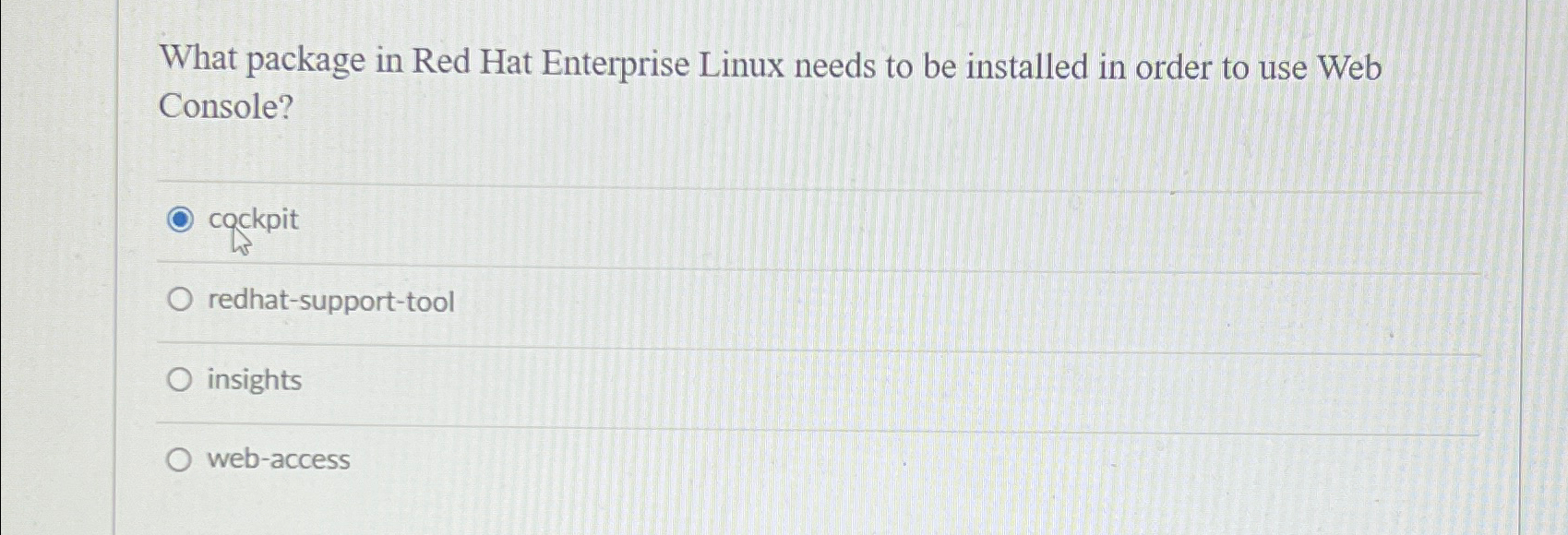 Solved What package in Red Hat Enterprise Linux needs to be | Chegg.com