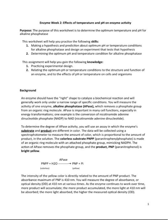 effect of temperature on enzyme activity lab report