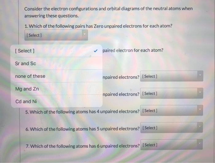 Solved Consider the electron configurations and orbital | Chegg.com