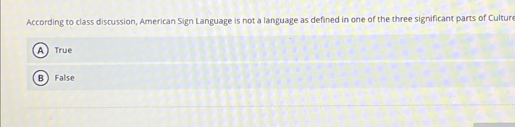 linguistics of american sign language homework answers