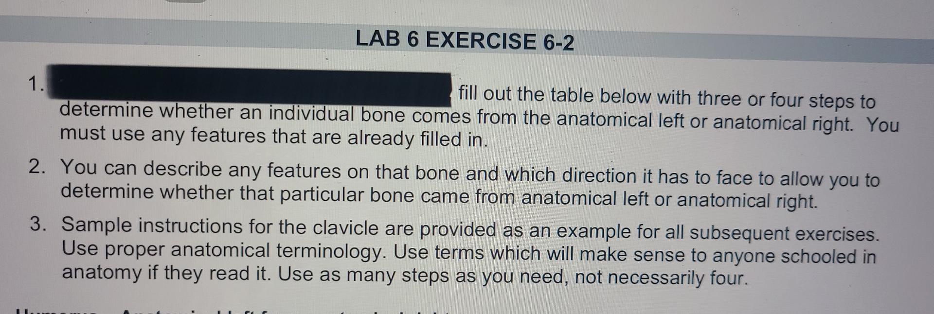 Solved LAB 6 EXERCISE 6-2 1. fill out the table below with | Chegg.com