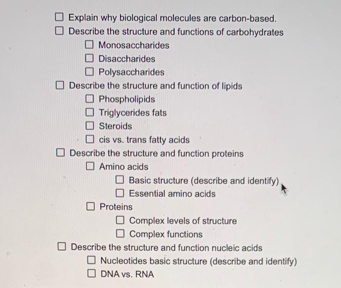 Solved Fill in: Describe the structure and function of the | Chegg.com