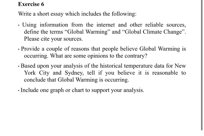 short topic on global warming