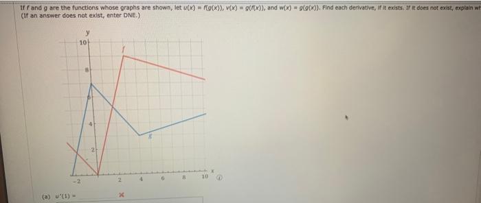 Solved If f and g are the functions whose graphs are shown, | Chegg.com