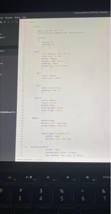 Solved Write an HTML code to design a form page as shown in | Chegg.com