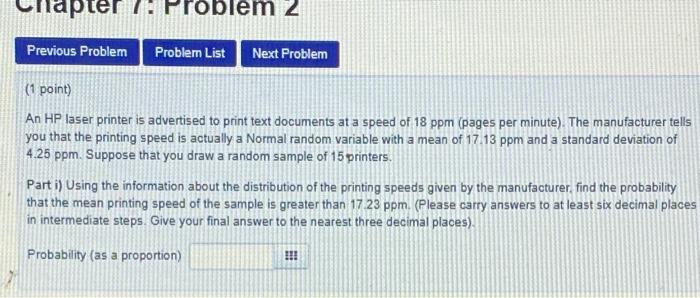 Solved Chapter 7: Problem 1 Previous Problem Problem List | Chegg.com