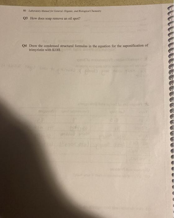 Solved Seiko Team LAB REPORT SHEET Saponification and Soaps