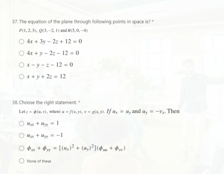 Solved 37 The Equation Of The Plane Through Following Po Chegg Com