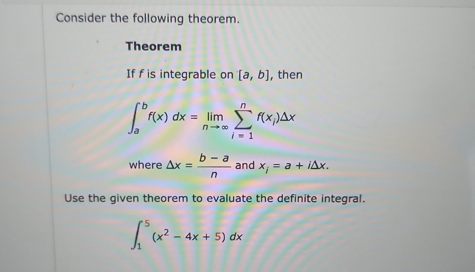 Solved Consider The Following Theorem. Theorem If F Is | Chegg.com