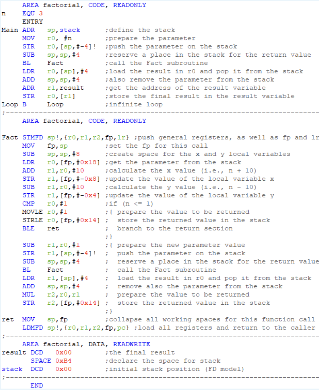 Solved How many stack bytes in hexadecimal does the Fact