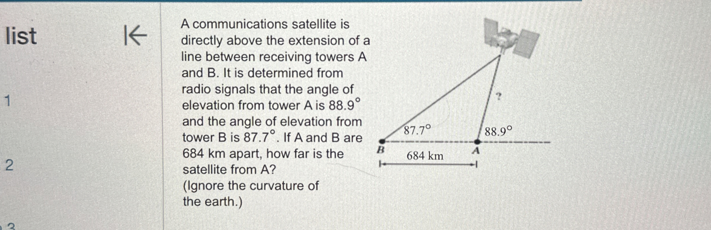 Solved A communications satellite is directly above the | Chegg.com