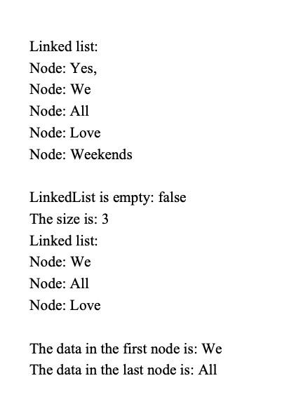 linked list assignment notes