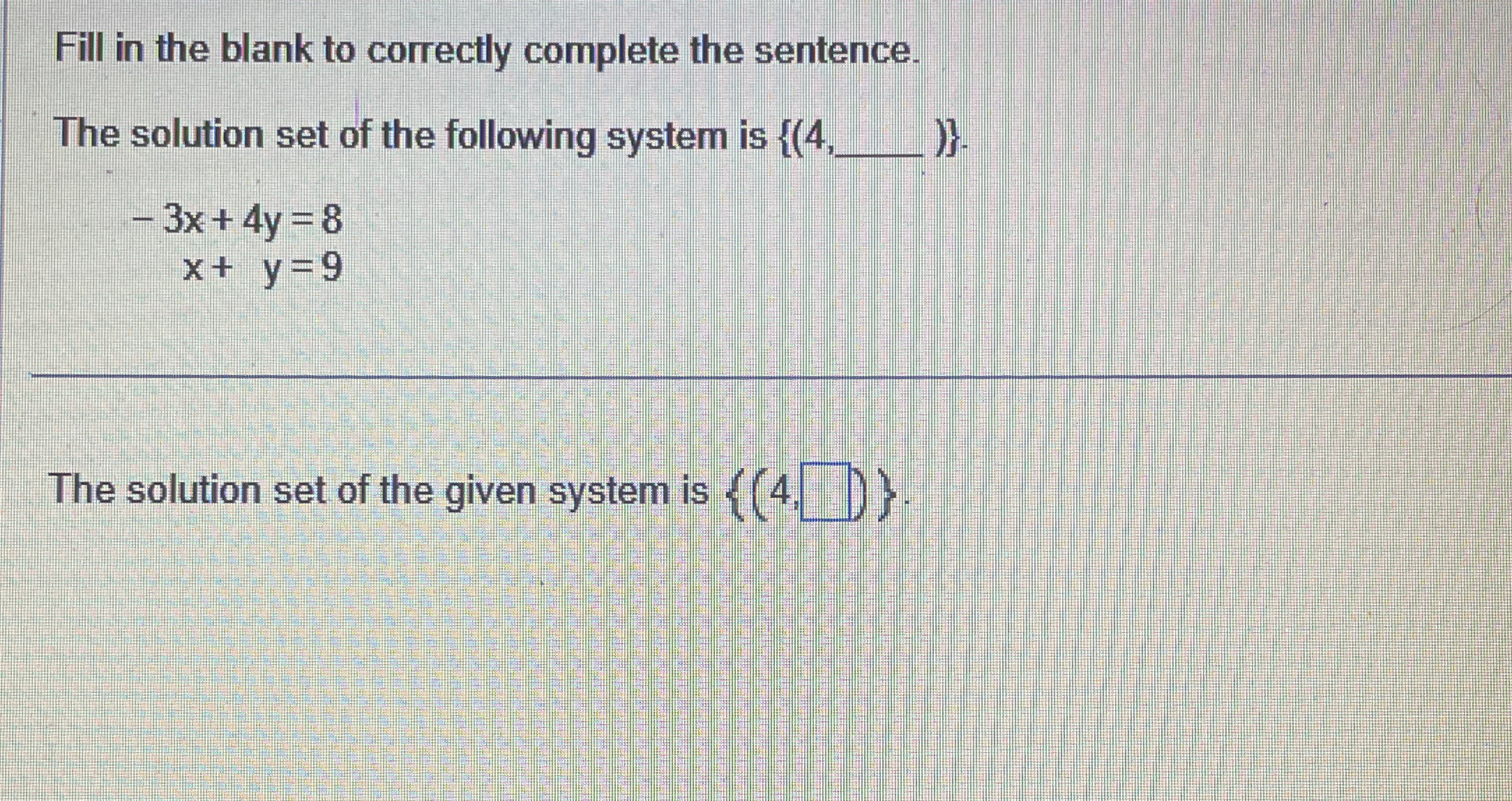 Solved Fill in the blank to correctly complete the | Chegg.com