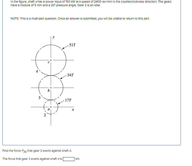 Solved In the figure, shaft a has a power input of 150kW ﻿at | Chegg.com