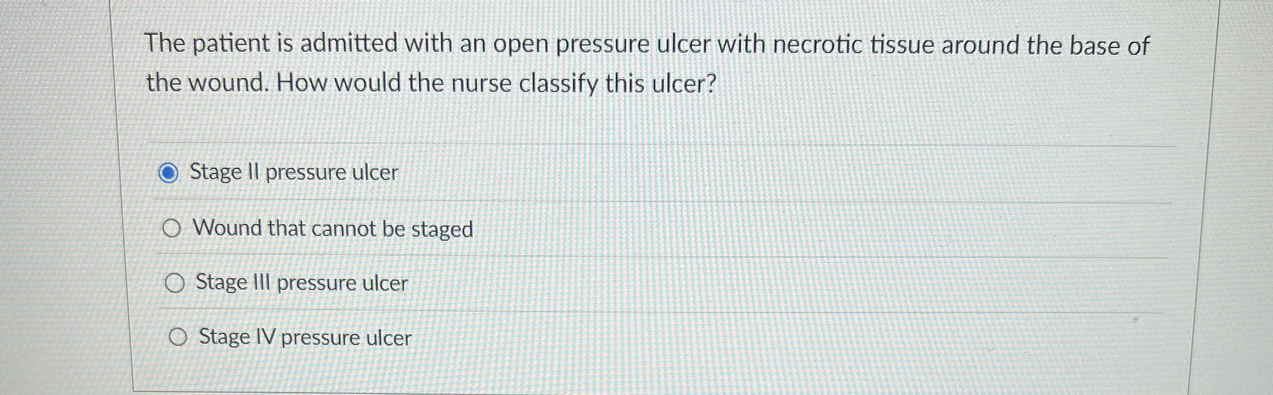 Solved The patient is admitted with an open pressure ulcer