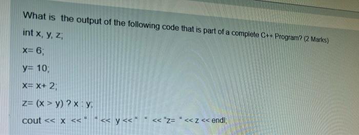 Solved What Is The Output Of The Following Code That Is Part | Chegg.com