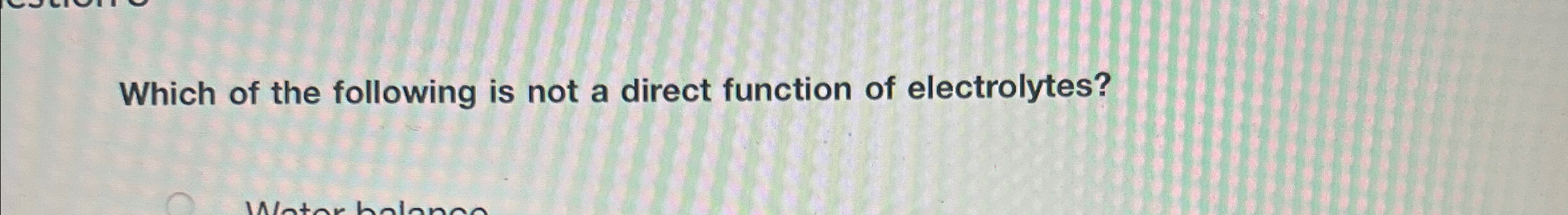 Solved Which of the following is not a direct function of | Chegg.com