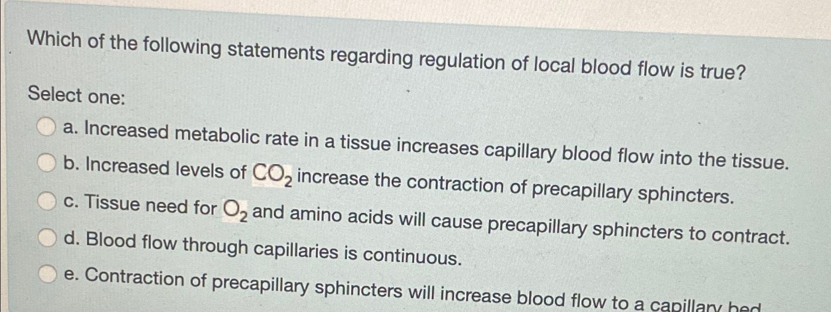 Solved Which of the following statements regarding