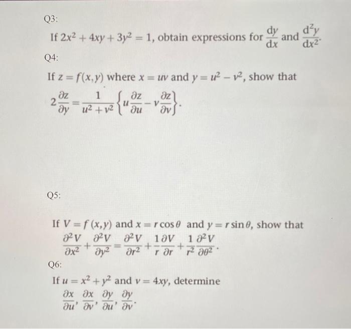 Solved Q1 If Z Xy X Y Show That 02z 027 X2 0 02 싶 2 Chegg Com