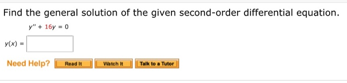 Solved Find the general solution of the given second-order | Chegg.com