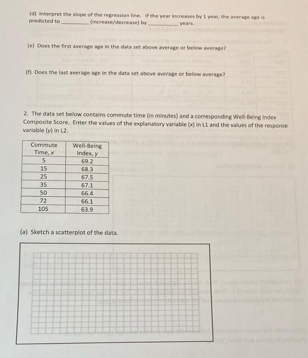 Solved 210 Statistics Correlation and Regression Assignment | Chegg.com