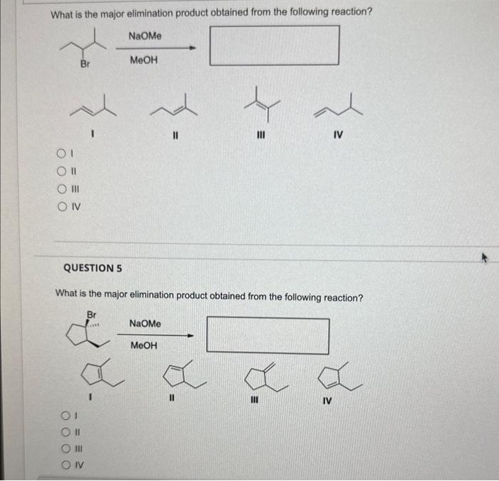 Solved What is the major elimination product obtained from | Chegg.com