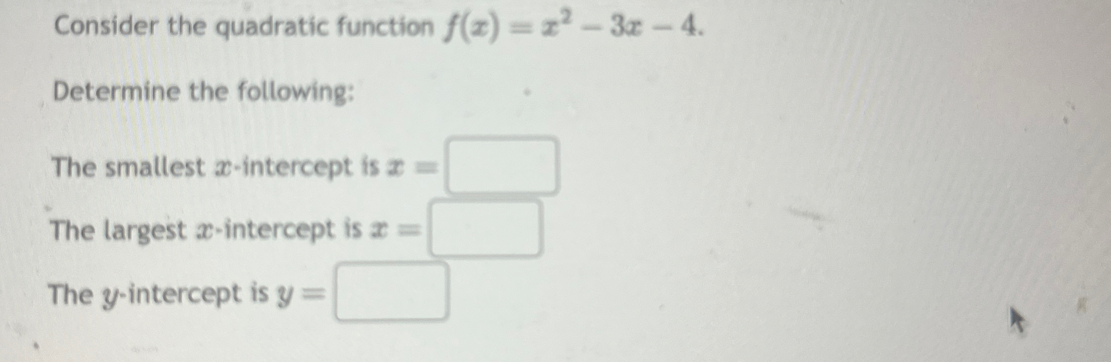 Solved consider the quadratic function chegg