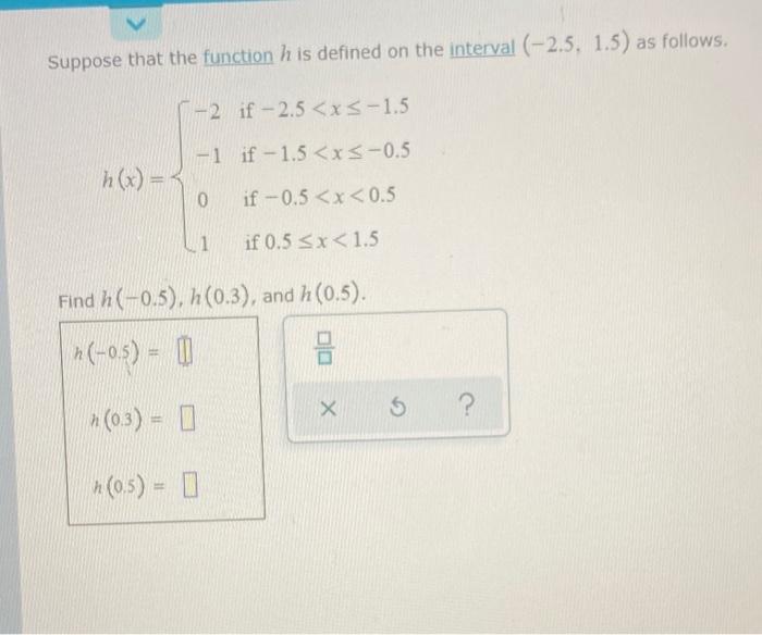 Solved Suppose That The Function H Is Defined On The | Chegg.com