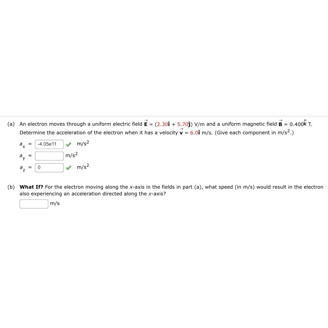 Solved (a) ﻿An Electron Moves Through A Uniform Electric | Chegg.com