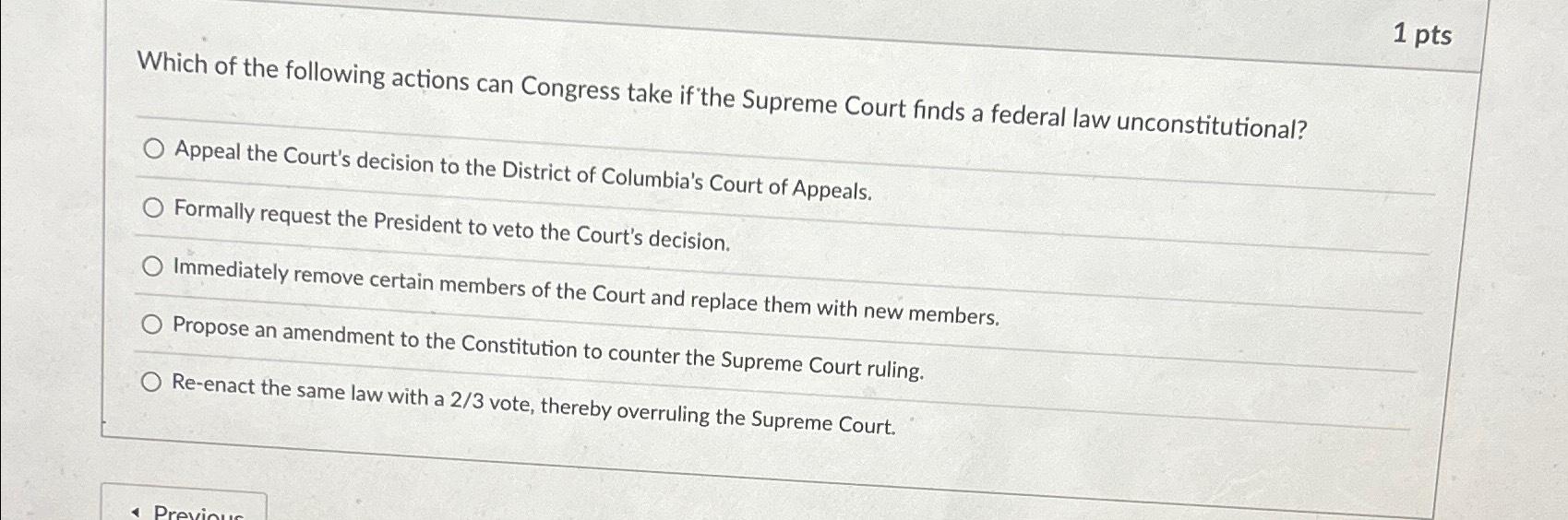 If a law is shop unconstitutional the supreme court can