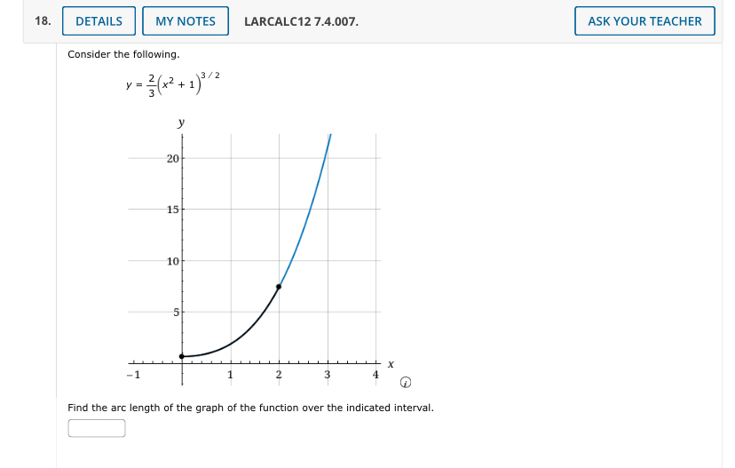Solved LARCALC12 7.4.007.Consider the | Chegg.com