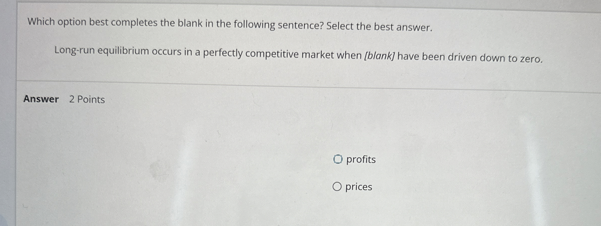 Solved Which option best completes the blank in the