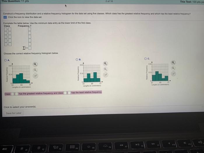 Solved Construct a frequency distribution and a relative | Chegg.com