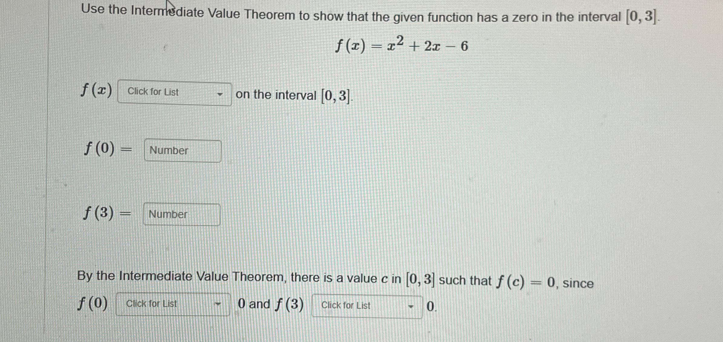 Solved Use the Intermediate Value Theorem to show that the | Chegg.com