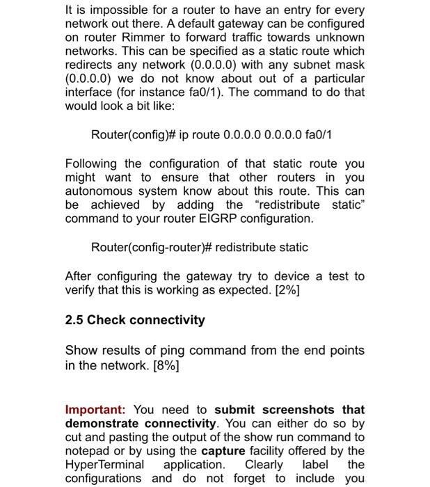 Solved It is impossible for a router to have an entry for | Chegg.com