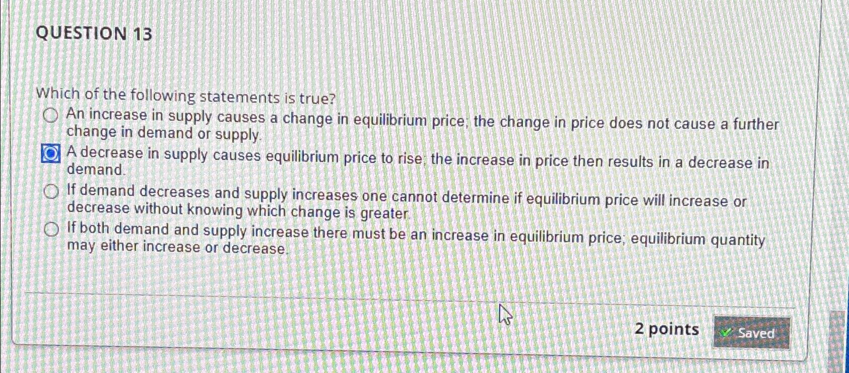 Solved QUESTION 13Which of the following statements is | Chegg.com