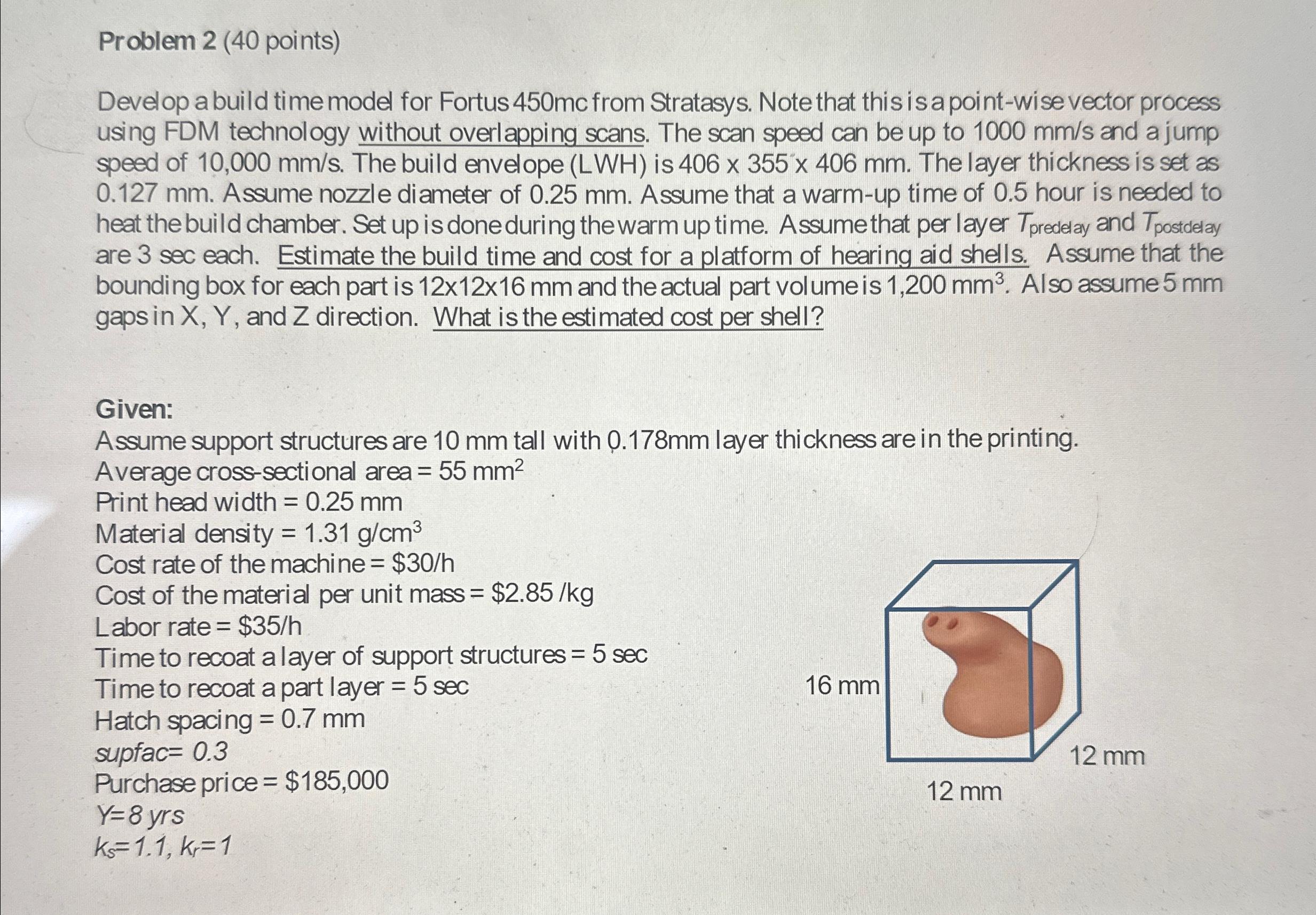 Solved Problem 2 (40 ﻿points)Devel op a build time model for | Chegg.com