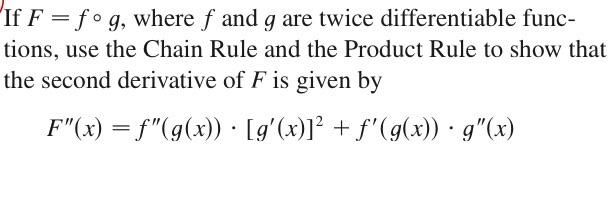 Solved If F=f∘g, where f and g are twice differentiable | Chegg.com