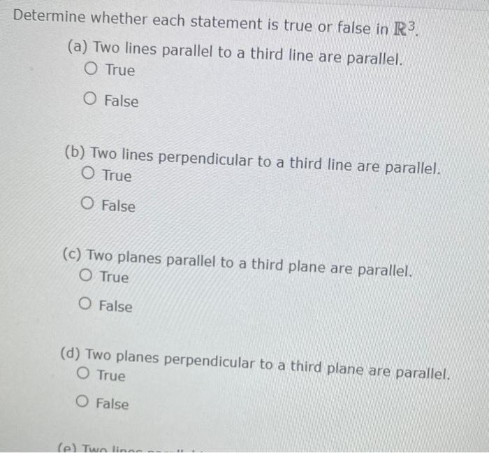 Solved Determine whether each statement is true or false in | Chegg.com