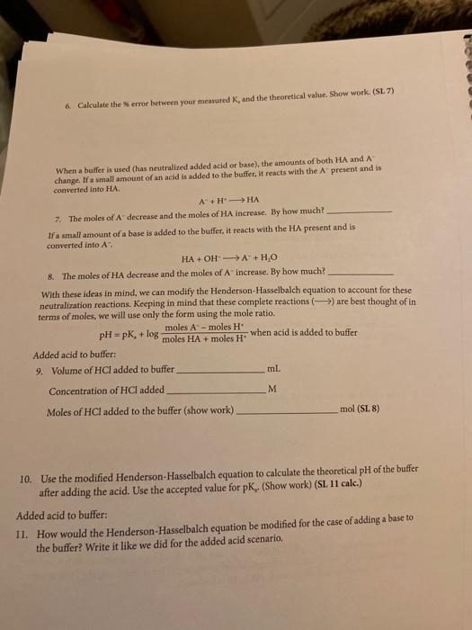 LABORATORY 10 Buffers And Salt Hydrolysis LEARNING Chegg