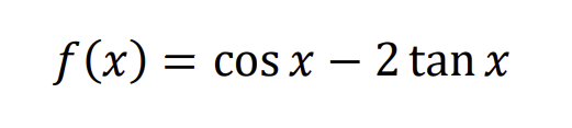 derivative of f x )= x cosx tanx