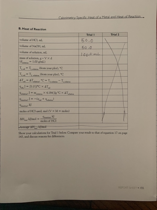 Solved Use the initial and final volume from the video for | Chegg.com