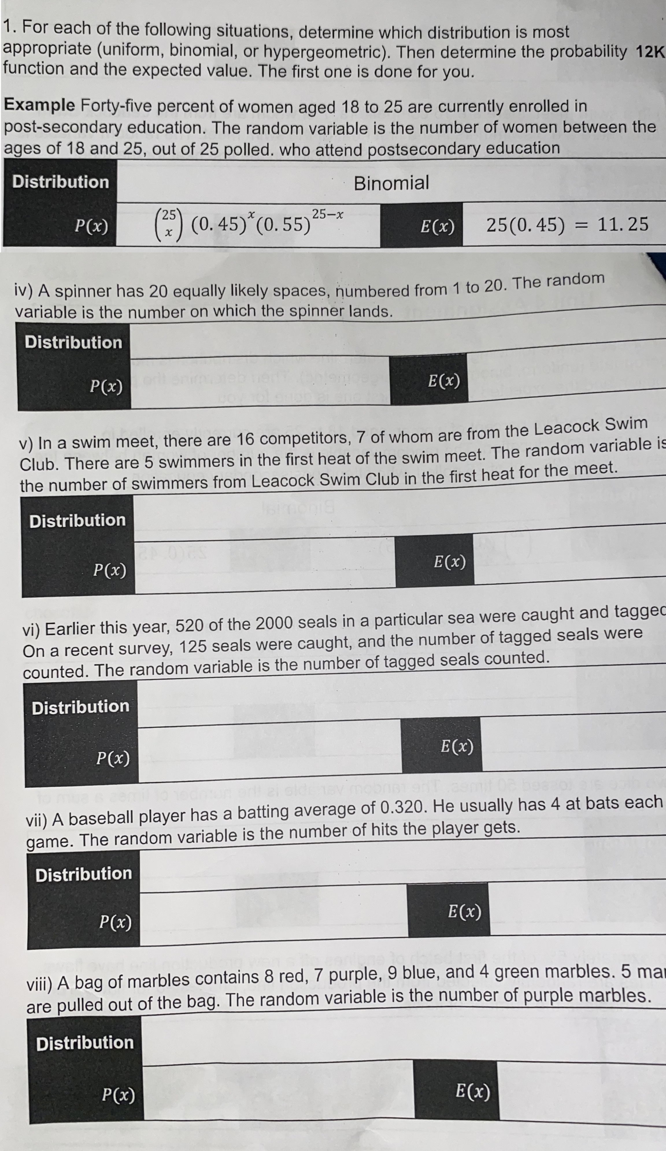 Solved For each of the following situations, determine which | Chegg.com