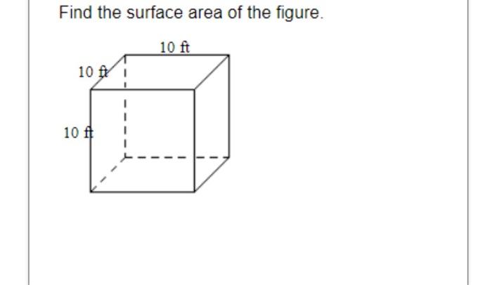 Solved Find the surface area of the figure. | Chegg.com