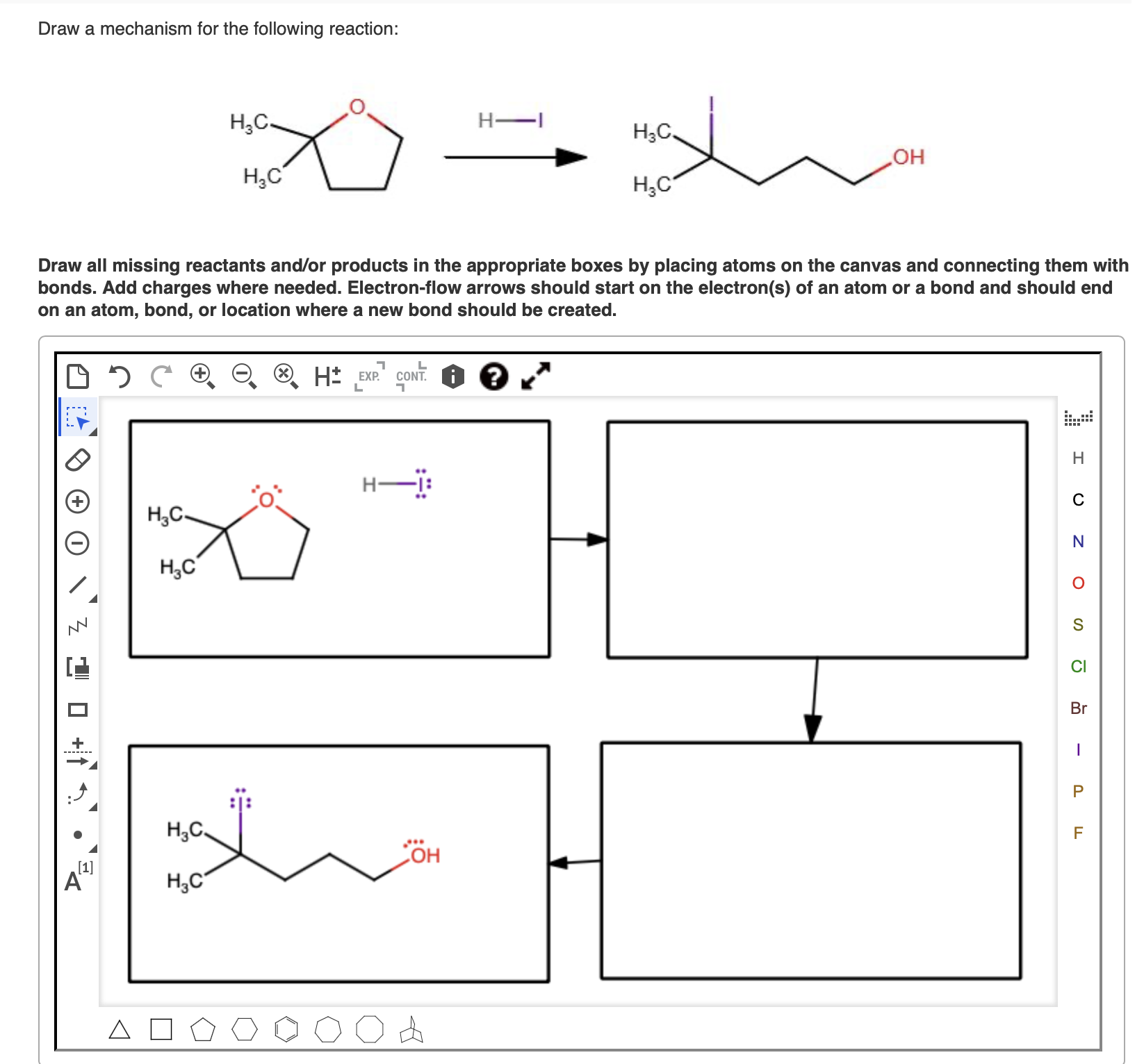 Solved Draw a mechanism for the following reaction: Draw | Chegg.com