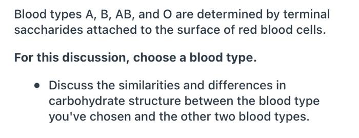 Solved Blood types A, B, AB, and O are determined by