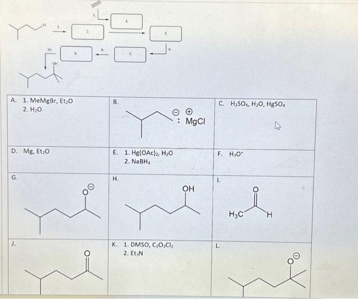 Solved Put thr reagents and intermediates in correct order | Chegg.com