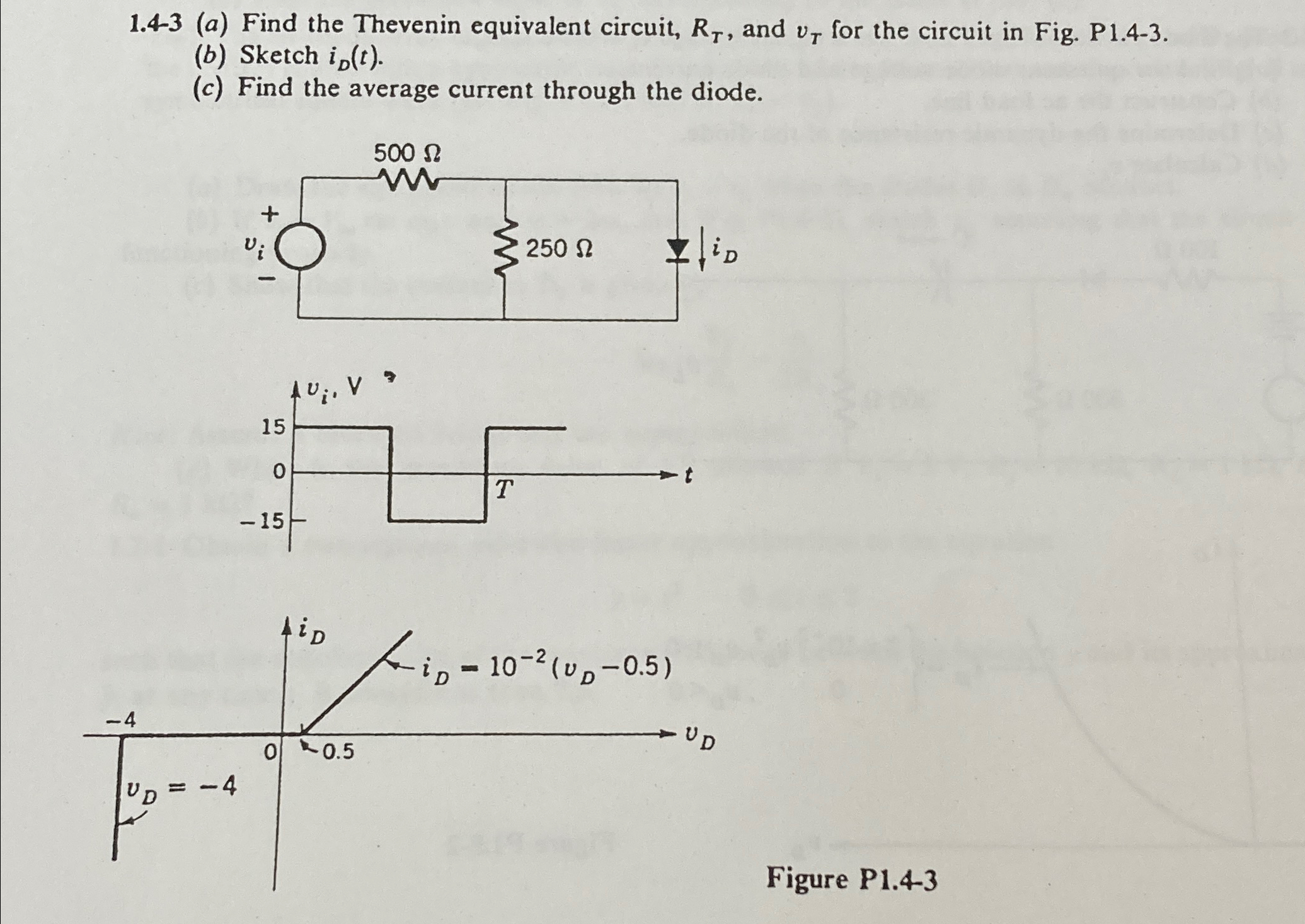 Solved 1.4-3 (a) ﻿Find the Thevenin equivalent circuit, RT, | Chegg.com