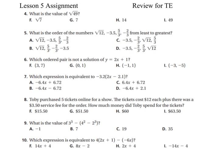 Solved Multiple Choice For Exercises 1-10, choose the | Chegg.com